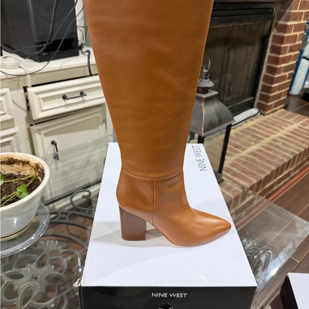 Nine West Women's Brown Heeled Boots